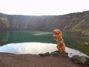 A Dinosaur by Kerið Crater A Dinosaur by Kerið Crater