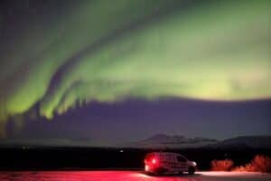 Aurora Borealis above the camper Aurora Borealis above the camper