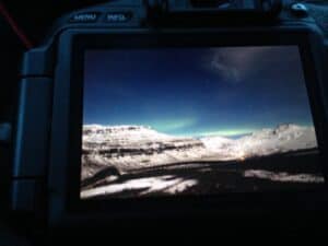 Aurora through the camper Aurora through the camper