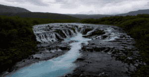 Beautiful Brúarfoss waterfall Beautiful Brúarfoss waterfall