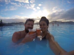 Beer at the Blue Lagoon Beer at the Blue Lagoon