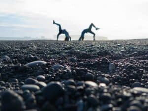 Black sand beach gymnastics Black sand beach gymnastics