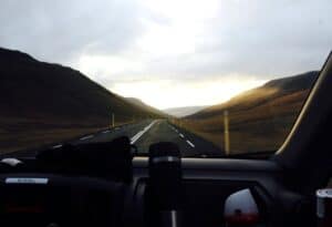 Driving east on the Ring road Driving east on the Ring road