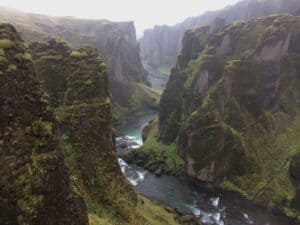 Fjaðrárgljúfur canyon in autumn Fjaðrárgljúfur canyon in autumn