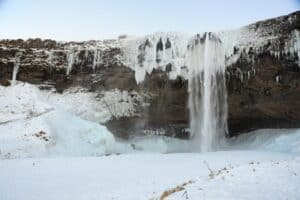 Frozen Seljalandsfoss Frozen Seljalandsfoss