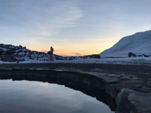 Grettislaug in winter Grettislaug in winter