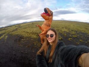 Happy travellers in Iceland Happy travellers in Iceland