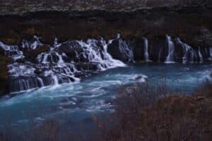 Hraunfossar falls Hraunfossar falls