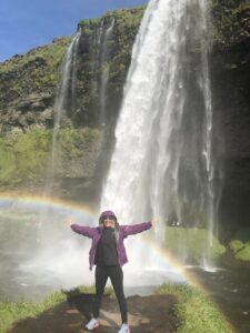 In front of Seljalandsfoss In front of Seljalandsfoss