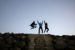Jumping in Iceland