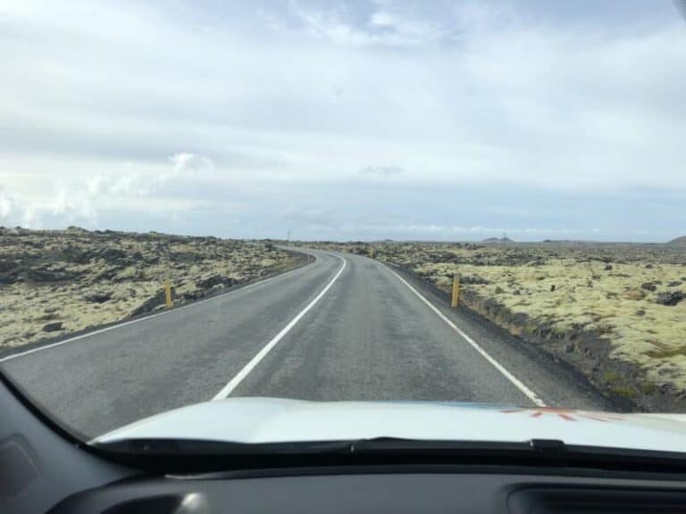 Driving in Icealnd on the road with rent.is