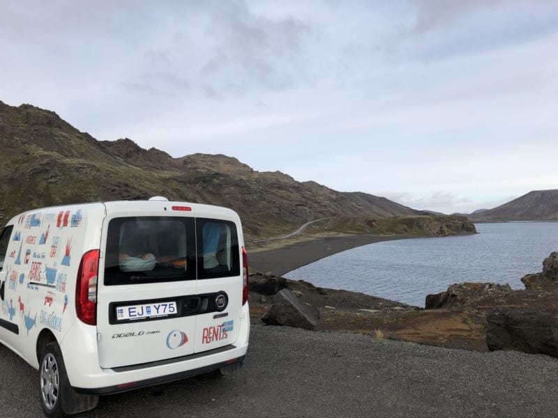 newrent.vinnugrunnur.is campervan, ring road, black sand beach, mountains