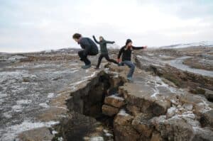 Lava cracks