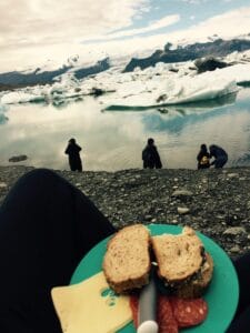 Lunch by the glacial lagoon Lunch by the glacial lagoon