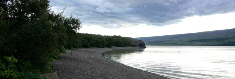 beach in Atlavik East Iceland