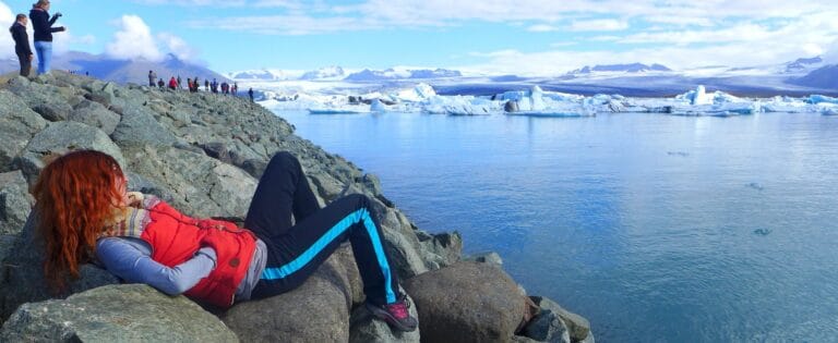 admiring The glacier lake Jökulsárlón