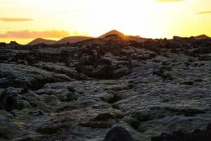 Sun over lava Sun over lava