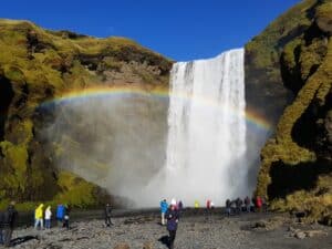 Sunny Skógafoss rainbow Sunny Skógafoss rainbow