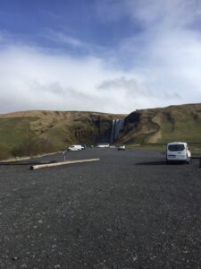 The fall Skógafoss The fall Skógafoss