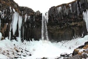 The fall Svartifoss The fall Svartifoss
