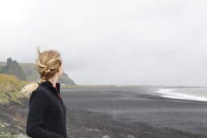 The huge black sand beach by Vík The huge black sand beach by Vík