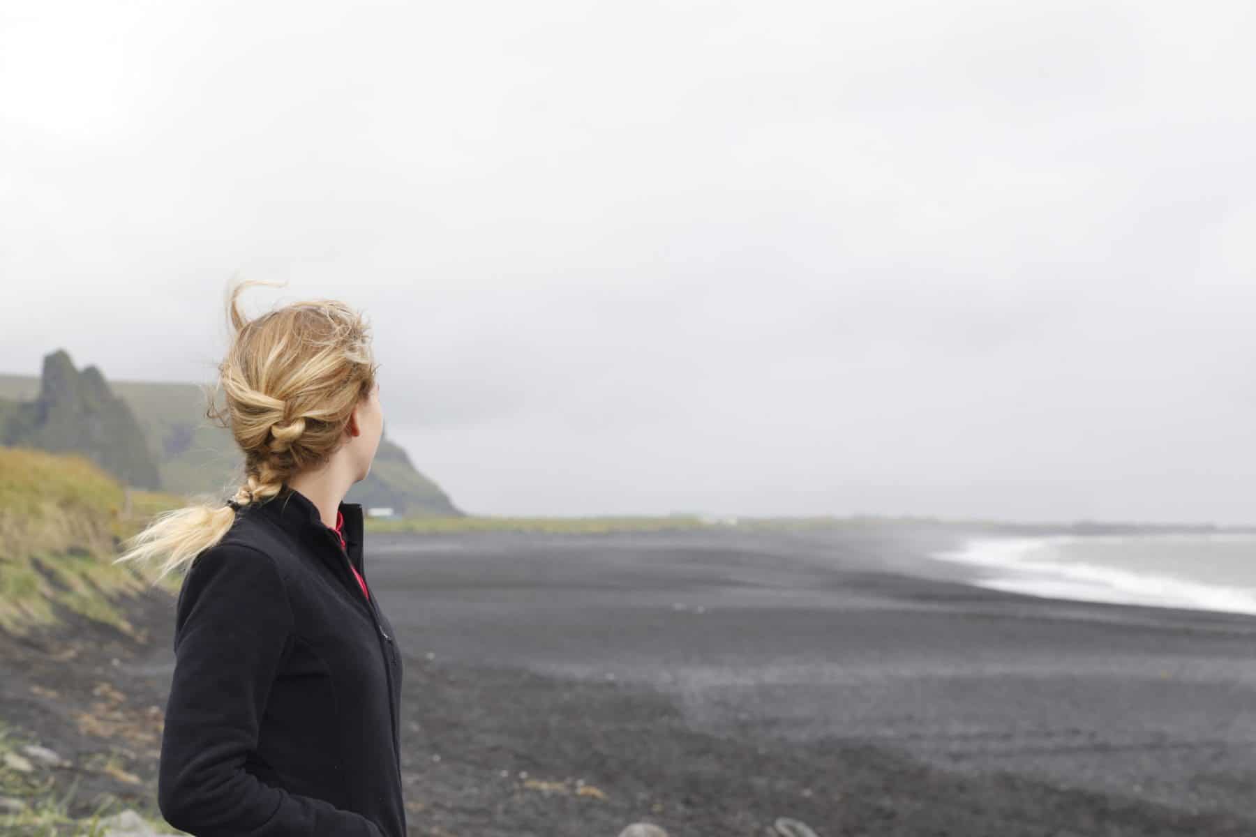 The huge black sand beach by Vík The huge black sand beach by Vík