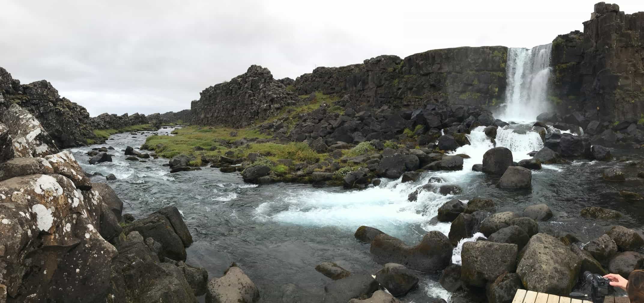 The Waterfall in Þingvellir The Waterfall in Þingvellir
