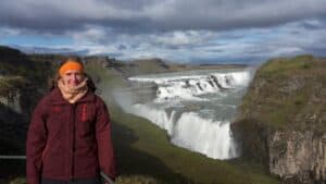 Wiebke at Gullfoss Wiebke at Gullfoss