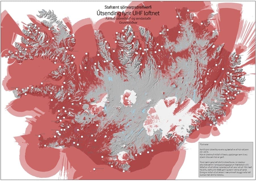 Cellphone coverage in the highlands in Iceland Cellphone coverage in the highlands in Iceland