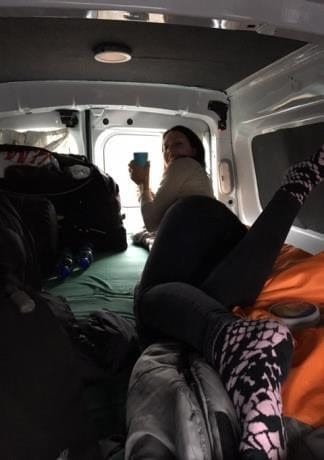 Cozy in the camper van Cozy in the camper van