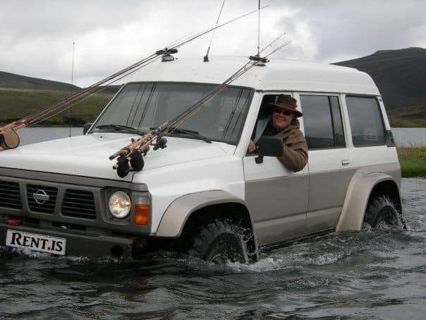Fording rivers in Iceland Fording rivers in Iceland