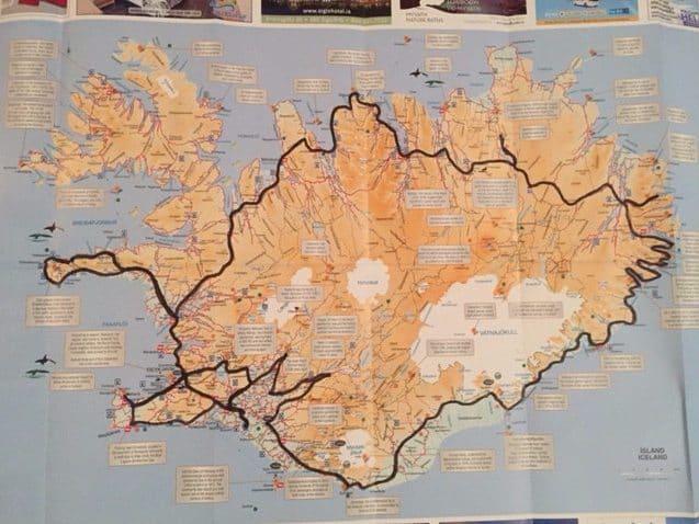 Map of Iceland