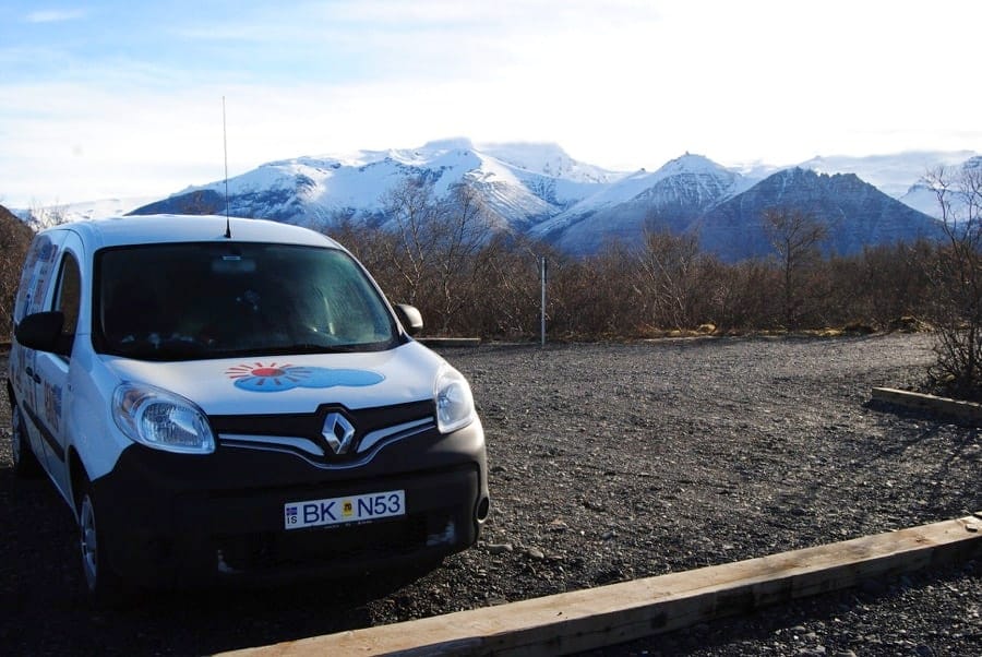 Our camper we rented in Iceland