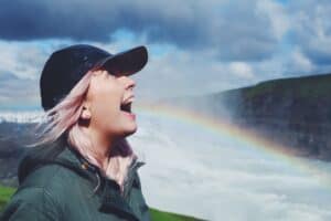 Eating rainbows by Gullfoss Eating rainbows by Gullfoss