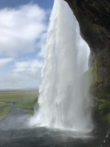Trekking behind Seljalandsfoss Trekking behind Seljalandsfoss