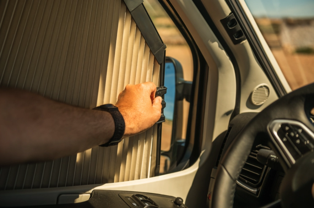 Rent crosscamp flex 541 camper van interior blinds for windows