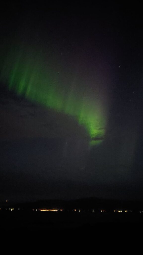 Green aurora.