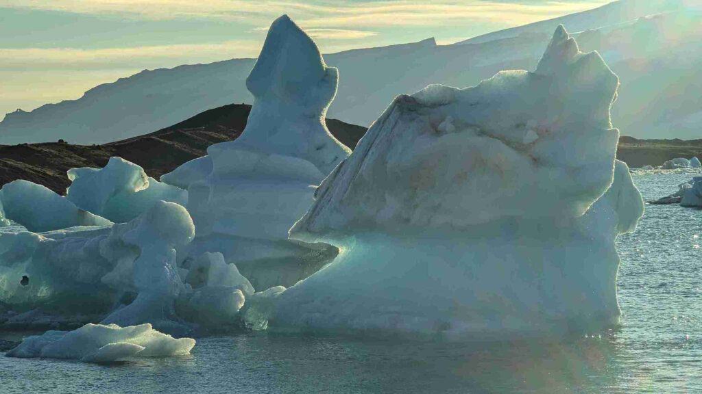 A giant iceberg in glacier lagoon, Iceland