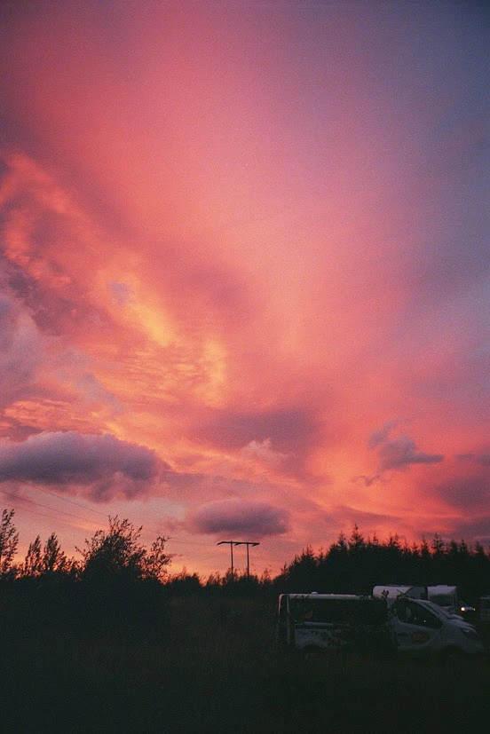A pink sky